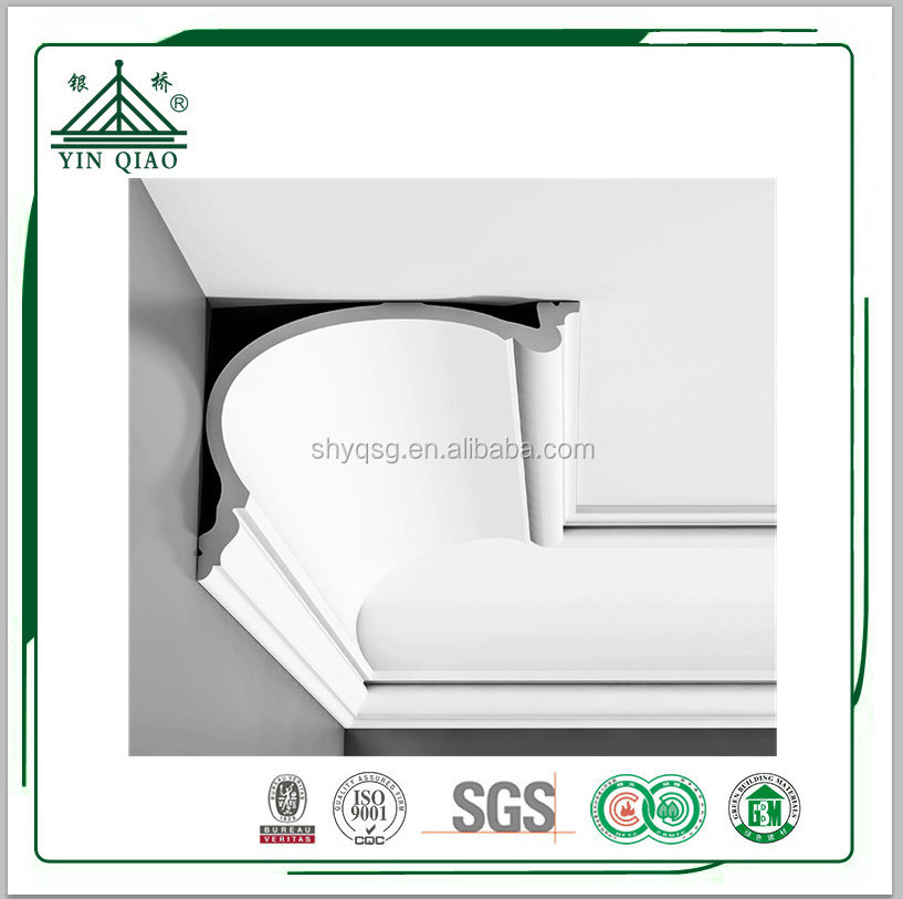 Ceiling Pop Design Decorative Fiberglass Gypsum Corner Crown Moulding