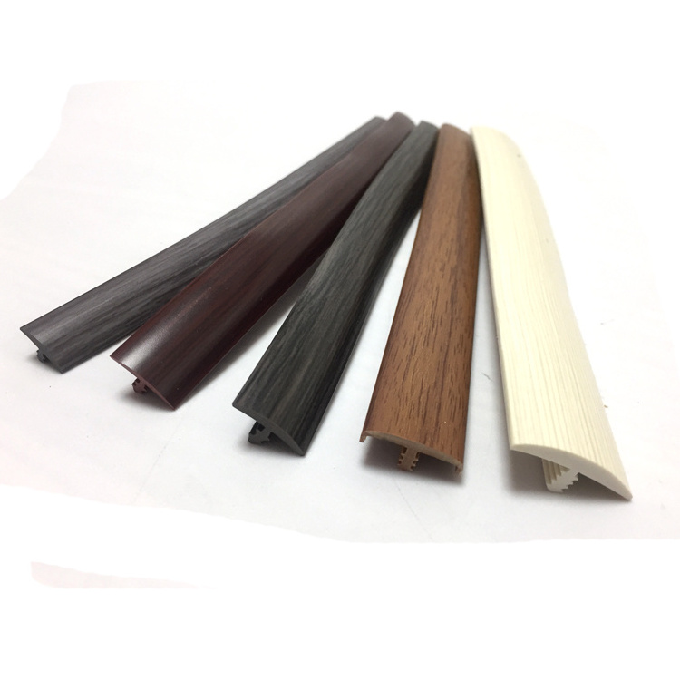 China Manufacturer Flexible Plastic PVC T Molding Wooden Cabinet Edge Trim Molding