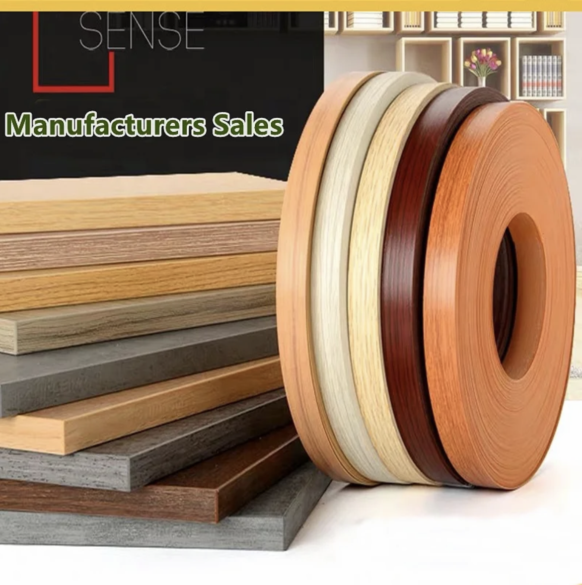 furniture accessories ABS/Acrylic/PVC edge banding High Quality edge banding tape tapacanto pvc edge for Cabinets