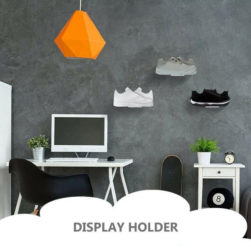 High Quality Clear Acrylic Wall Mount Floating Shelves Acrylic Floating Shoe Display for Wall-Set