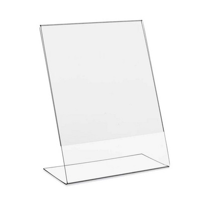 High Quality Custom Acrylic Slant Sign Holder 8.5 x 11 Inches  Premium Portrait Ad Frames Table Sign Display Holder