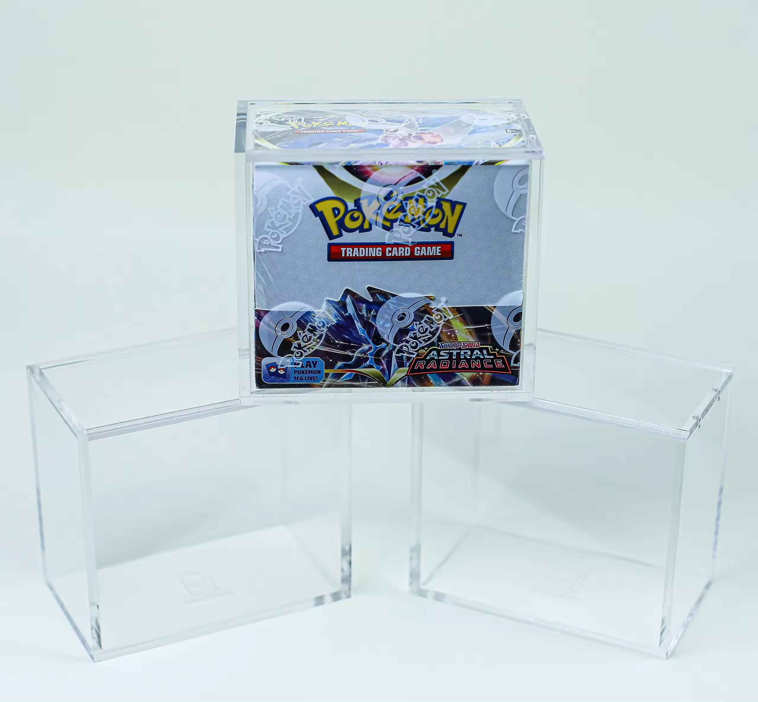 Wholesale Japanese Anime Game Packing Booster  Acrylic Storage Box With Magnetic Card Acrylic Case