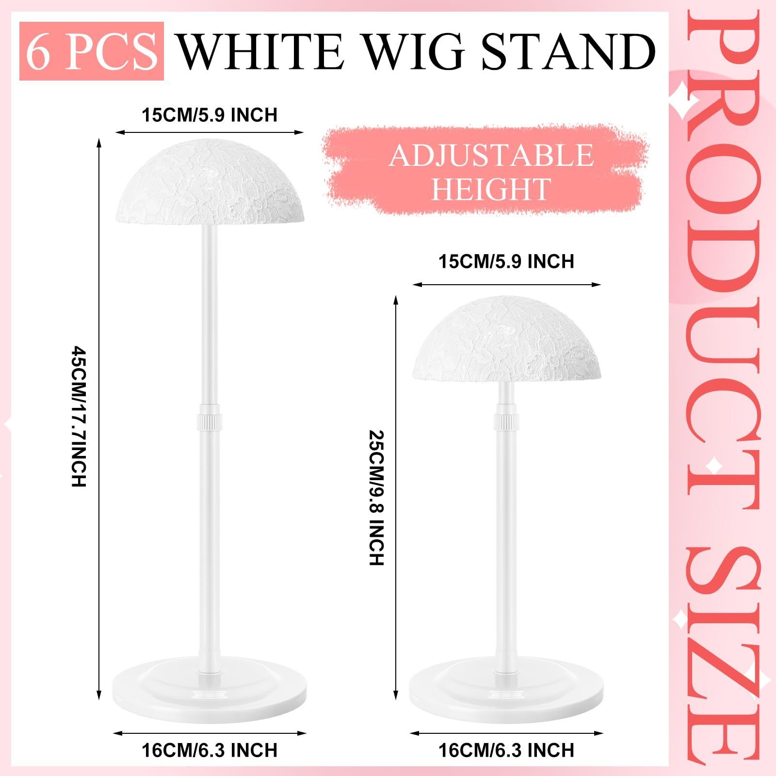 Custom Foam Adjustable Height Acrylic Wig Display Stand Holder Portable Non Slip Acrylic Hat Stand Display Rack