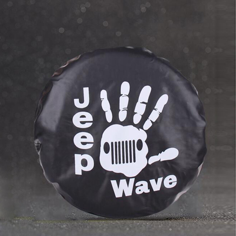 High Quality PU PVC Auto Vehicle SUV MVP Spare Tire Cover 285 75 R16 for Jeep Toyota Land Cruiser 18 inch Wheels