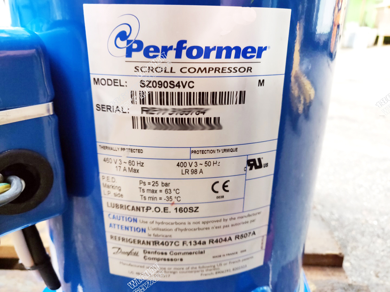 7.5 hp Performer- Scroll compressor SH090 SH090A4ALC 7.5 Ton Performer- SH90 SH090A3ALC SZ090S4VC