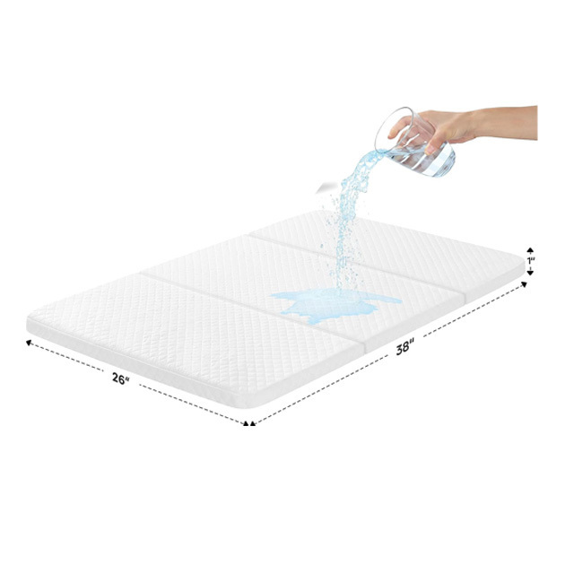 Waterproof and Foldable Customizable Memory Foam Tri-fold Bedding for Baby Mattress Pad