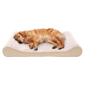 Pet Sofa Solid Orthopedic Memory Foam Luxury Pet Bed Washable Large Cushion Dog Bed with non-slip bottom