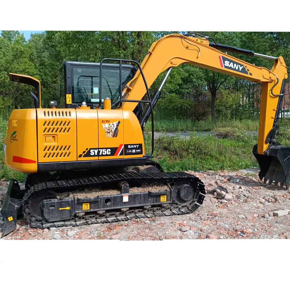 Second hand SANY SY75C crawler excavator almost new original earth moving machine used SANY SY75C excavator