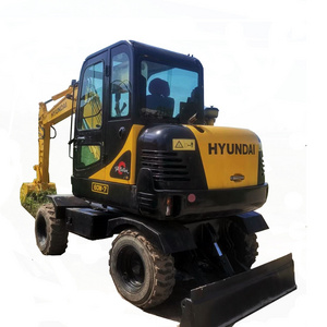 Mini 6 ton excavator second hand Hyundai 60w-7 excavator with AC good quality low price used Hyundai 60w-7 excavator