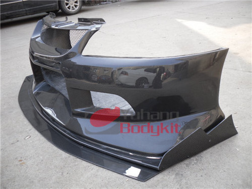 Carbon Fiber CF Body kit Fit For Evolution EVO 8 9 VC  Cyber Front Bumper With Front Diffuser