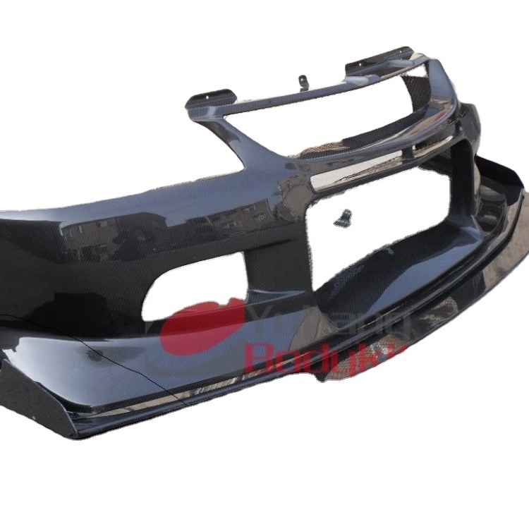 Carbon Fiber CF Body kit Fit For Evolution EVO 8 9 VC  Cyber Front Bumper With Front Diffuser