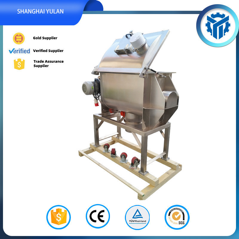 Food Grade 100 L 200 L Horizontal Stainless Steel Dry Powder Mixing Machine Ribbon Mixer / Ribbon Blender