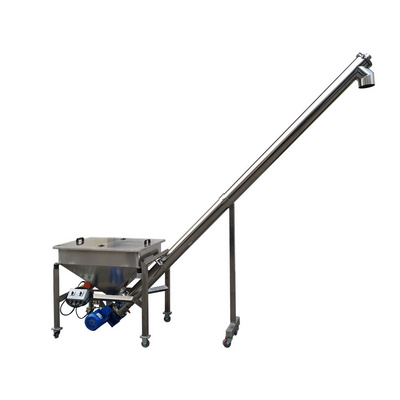 Factory Price SS 304 Dry Powder Grain Auger Feeder Screw Conveyor With Silo