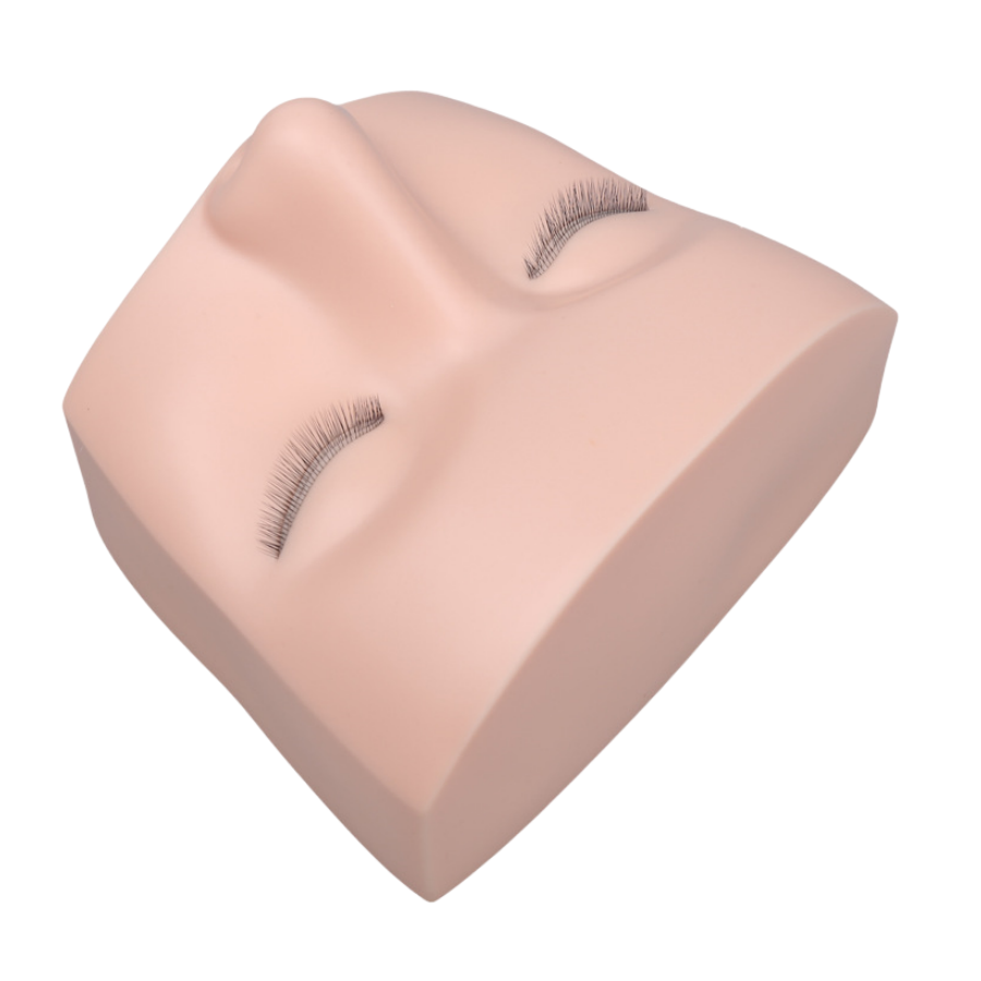 Wholesale 3D Eyelash Extension Silicone Practice Training Mannequin Head White Brown 3 Layers Lash Mannequin Head