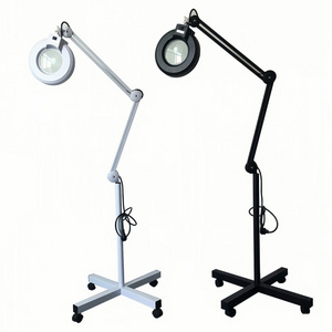 Beauty Salon Aesthetics Magnifier Glass Led Light with 5X 8X 10X Floor Magnifying Lamp for Eyelash Extension