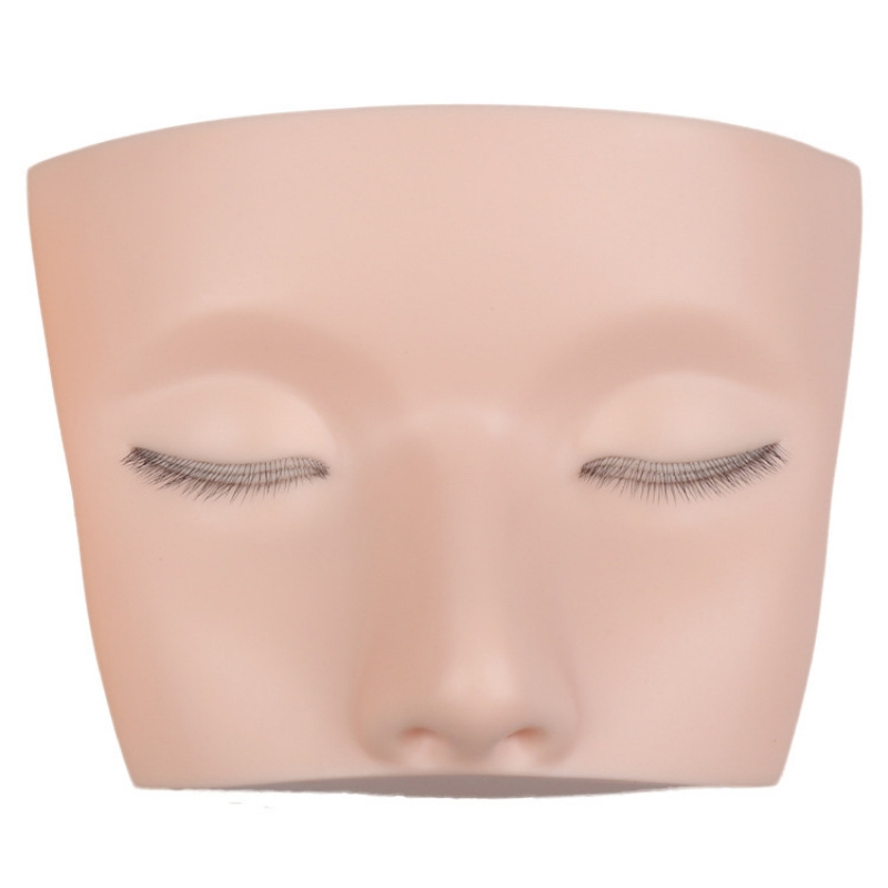 Wholesale 3D Eyelash Extension Silicone Practice Training Mannequin Head White Brown 3 Layers Lash Mannequin Head