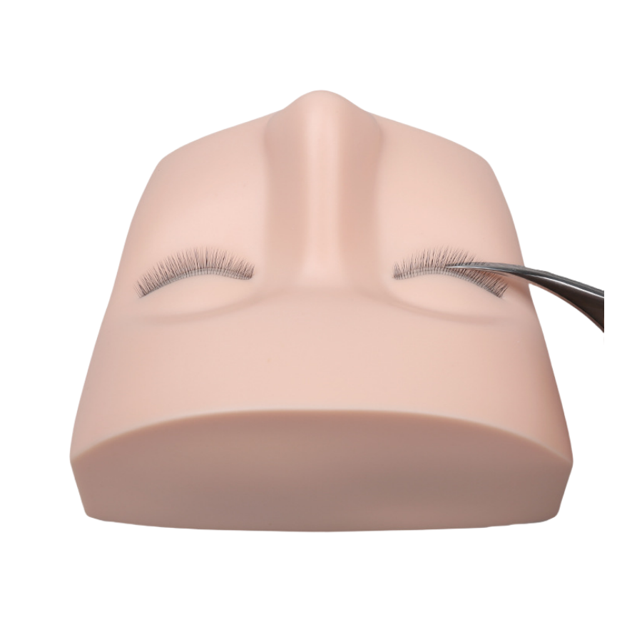 Wholesale 3D Eyelash Extension Silicone Practice Training Mannequin Head White Brown 3 Layers Lash Mannequin Head