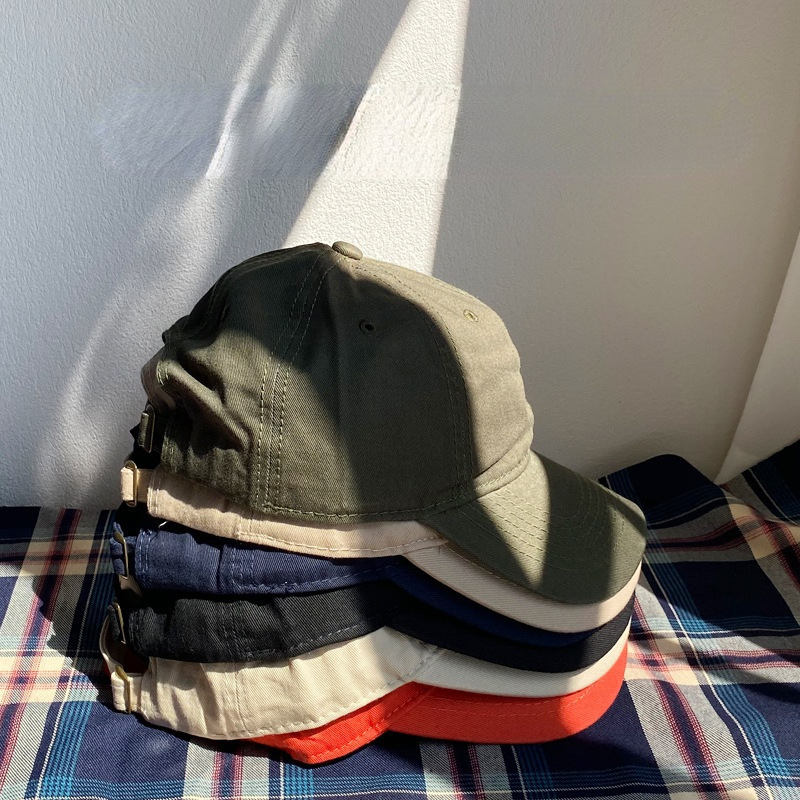 Wholesale solid color hats Japanese spring and summer soft ceiling baseball caps for men and womeclassic/basic