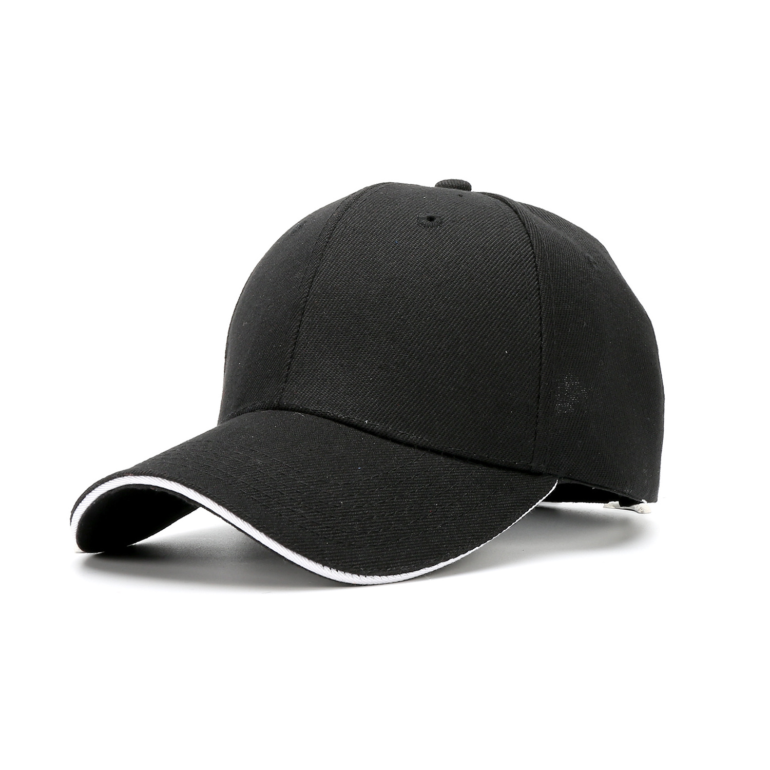 Hengxing BSCI Wholesale mens Blank Plain black custom logo baseball cap