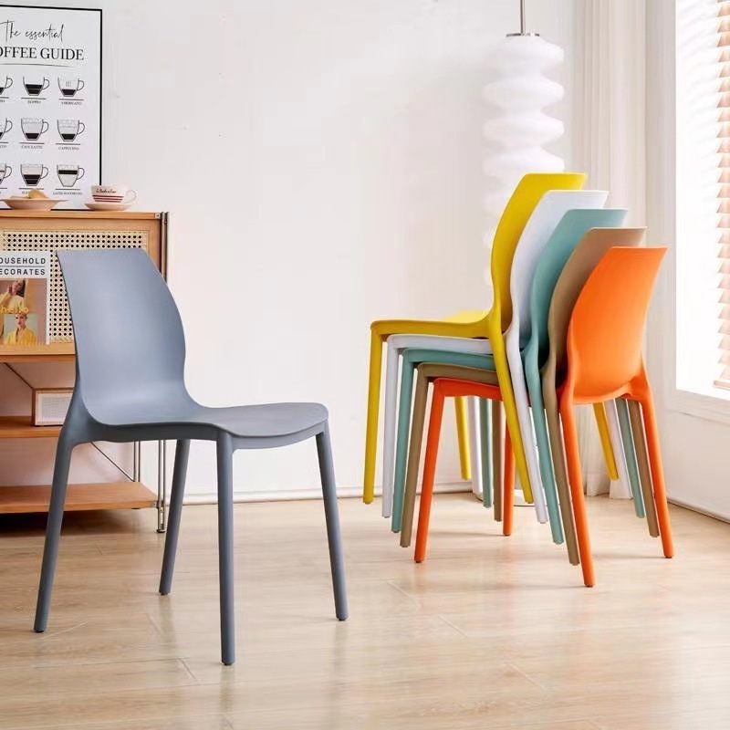 Modern Dining Room Furniture Leisure PP Plastic Chair Stacking Dining Chair dining room chairs