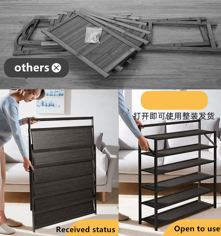 multi-functional storage shelf home organization space saving storage shoe cabinet free installation foldable shoe rack