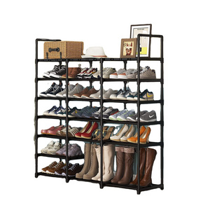 50 Pairs Vertical Shoe Shelf Large Shoe Rack Organizer Multi-functional shelf StackableTall Shoe Racks for Entryway