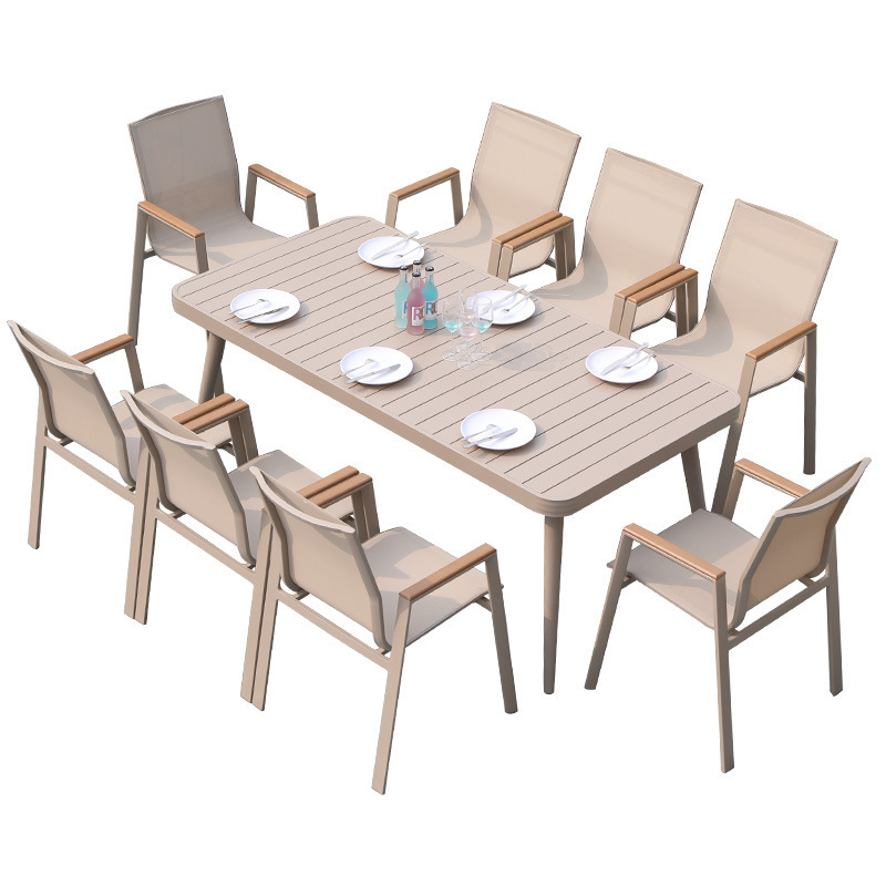 High-end hot selling garden set table and chair outdoor furniture aluminum furniture outdoor dining set outdoor garden furniture