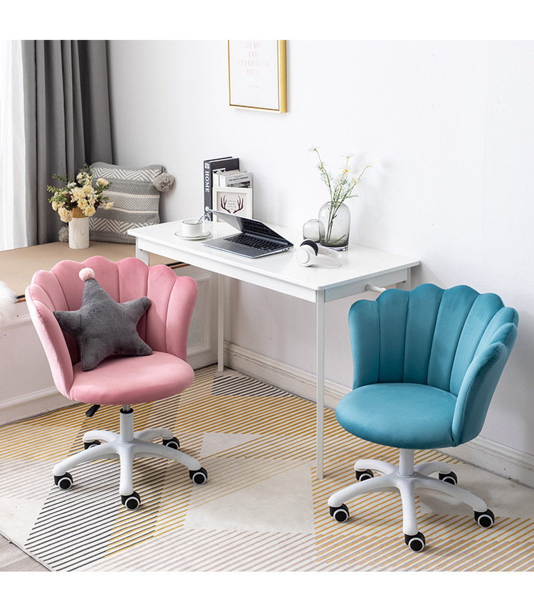 colorful cheap price velvet dining chair bedroom swivel chairs, comfortable and long-lasting sitting computer chairs for home