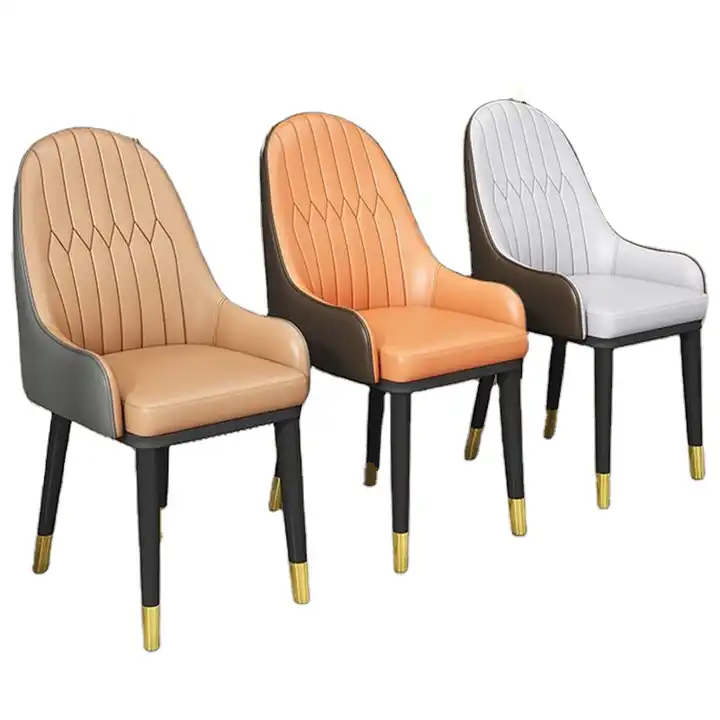 Studded Dining Chairs Knocker Upholstered Occasional Chairs Living Room Side Chair for Accent Restaurant for Kitchen Leather