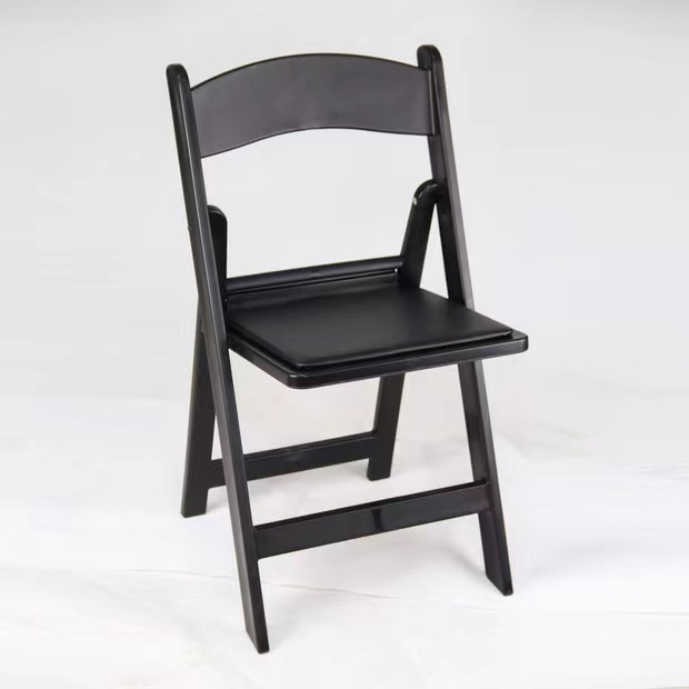 Black Folding Resin Chairs Event Chairs Coffee Store Chairs