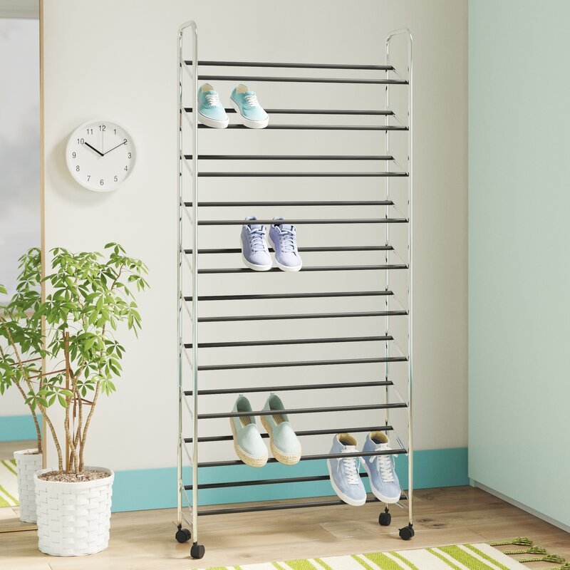 Iron shoe rack simple household dustproof storage shoe rack removable multi-layer shoe cabinet