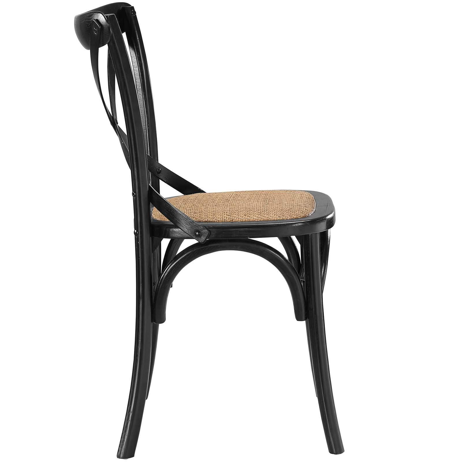 Home Furniture Windsor Rattan Wood Chairs Outdoor Party Events Chairs Black Rattan Restaurant Wedding Dining Chairs