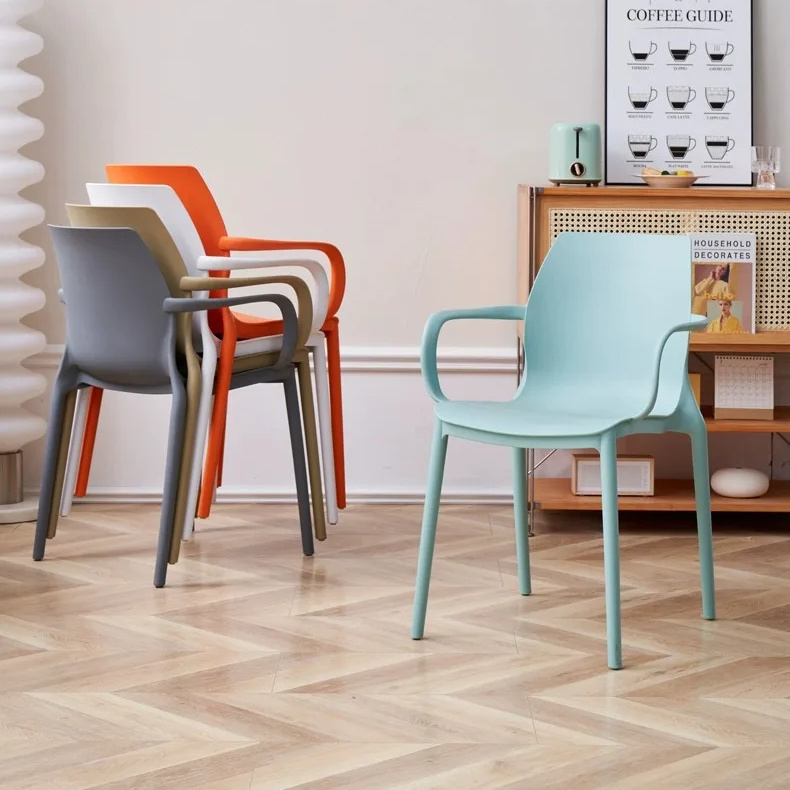 Modern Dining Room Furniture Leisure PP Plastic Chair Stacking Dining Chair dining room chairs