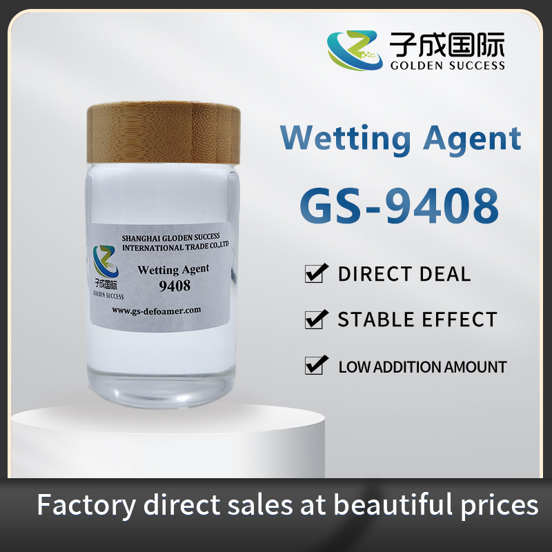 Silicone wetting agent with ultra-low surface tension.