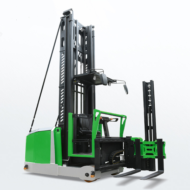 Curtis controlled 1.6 tons electric man up VNA forklift 3 way turret truck with lift height 15 meters