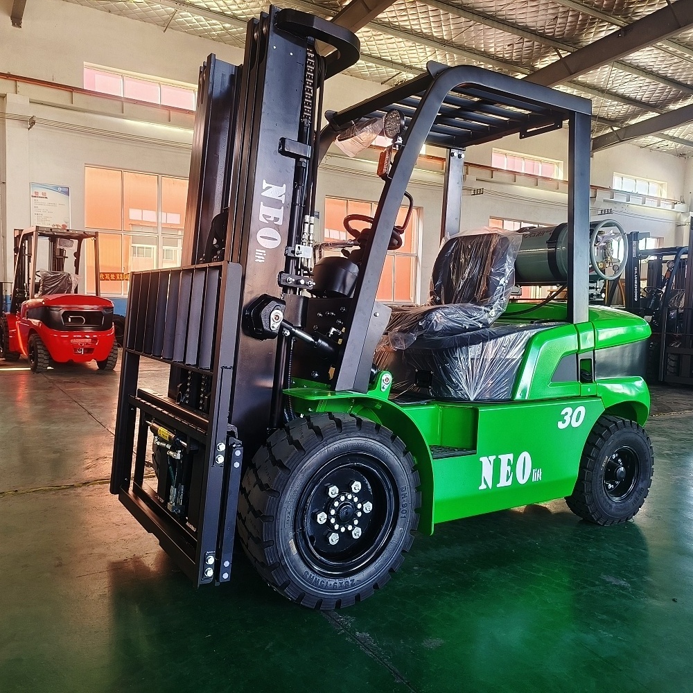 China factory price Gasoline LPG diesel forklift 2.5t 3ton 3.5ton 4.ton lifting height 3-7m with GQ 4Y or Nissan K21 engine