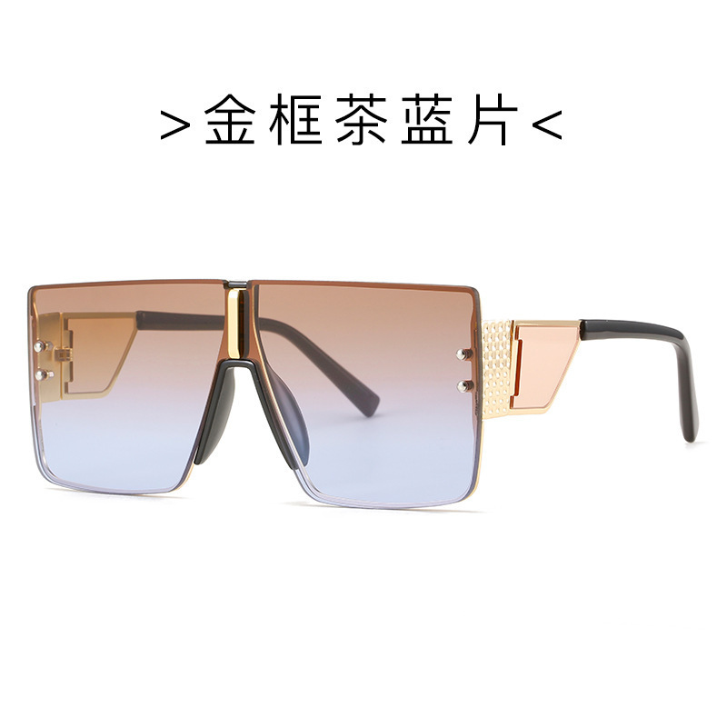 Luxury Flat Top Square One Piece Designer Women Sun Glasses Shades Famous Brand Men Sunglasses