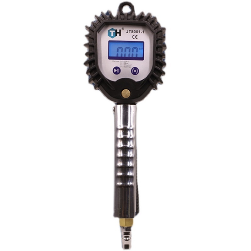 High-precision automobile tire pressure monitor with inflatable pressure gauge digital display aeration