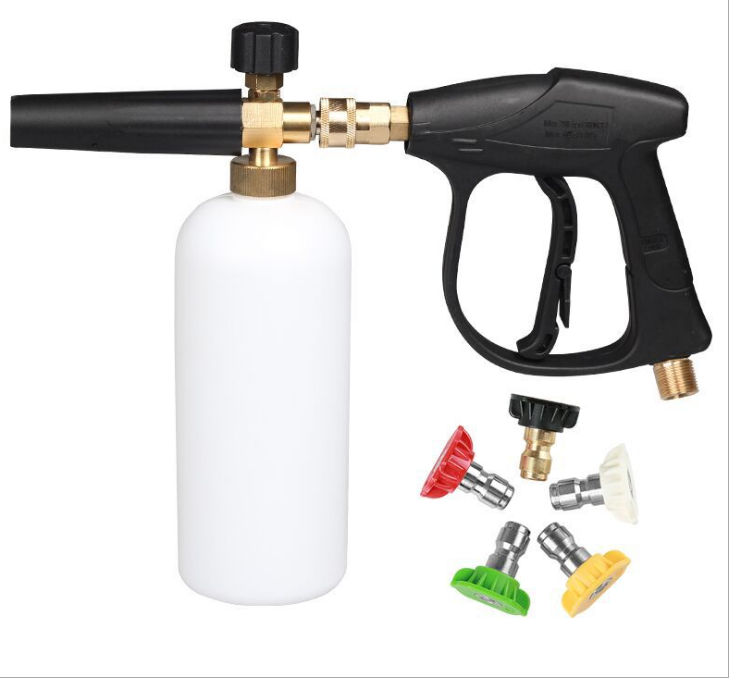 High pressure foam gun cleaning machine with car wash water gun foam pot, foam spray can pa pot