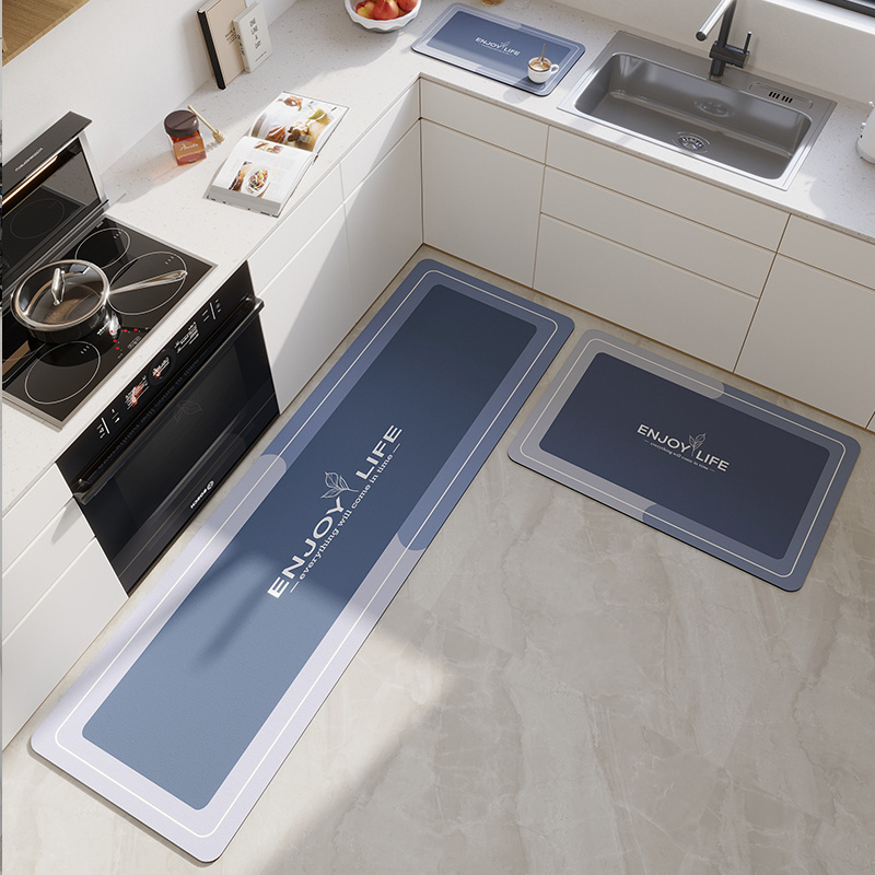 Bathroom Water Absorbent Rug Set Rubber Door Mats Diatom Mud Floor Mat Kitchen Carpet Anti Slip Diatomite Bath Mat