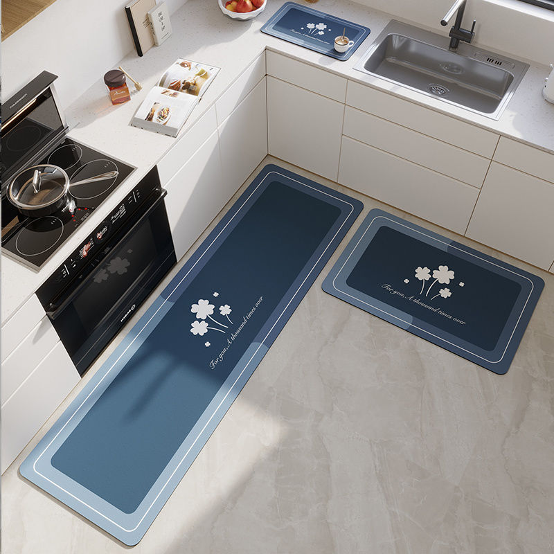 Bathroom Water Absorbent Rug Set Rubber Door Mats Diatom Mud Floor Mat Kitchen Carpet Anti Slip Diatomite Bath Mat