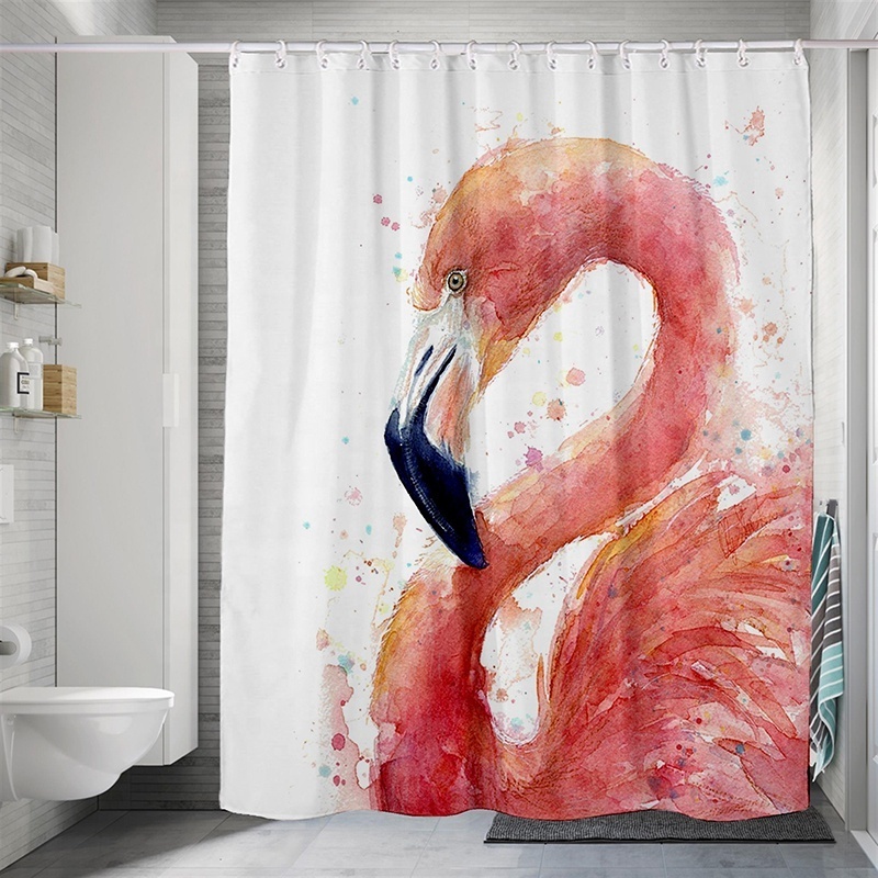 New year bath curtain waterproof professional snowman printed christmas shower curtain