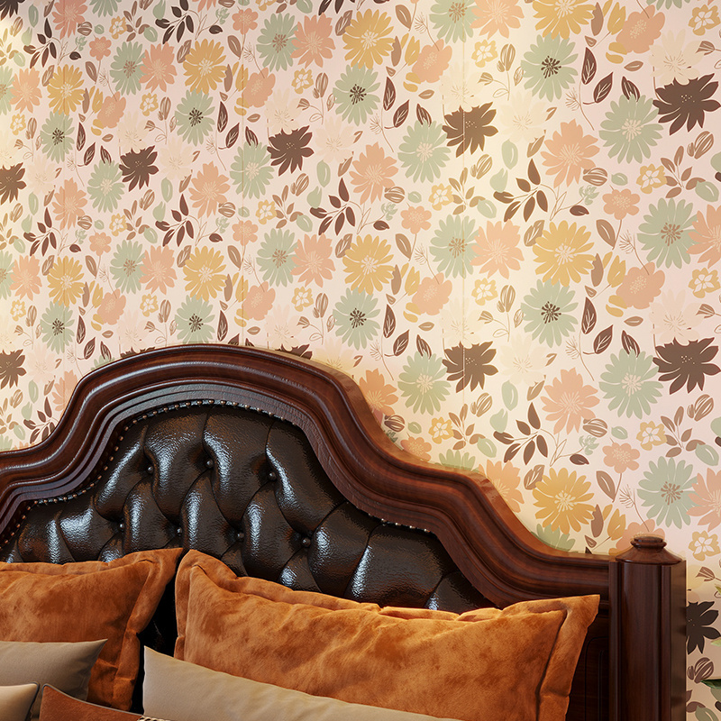 Home Decorative Peel And Stick Floral PVC Luxury Kitchen Wallpaper or Furniture Wall Coating