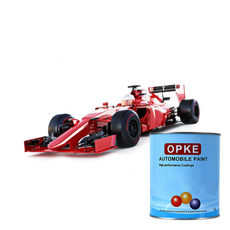 OPKE brand high gloss bright red and silver racing paint with good adhesion factory direct sales automotive paint