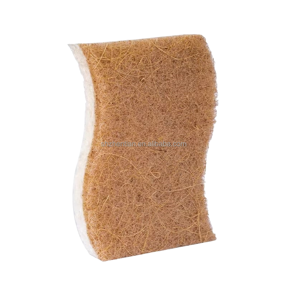 Heavy Duty Scrub Sponge Multi-Purpose Double-Faced Sponge for Kitchen/Natural Cellulose Wood Pulp Sponge Scouring Pad