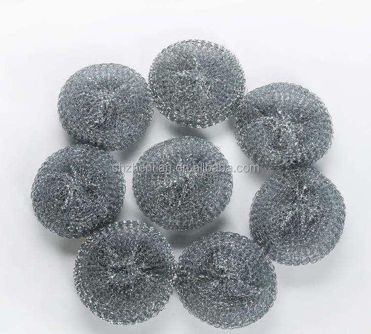 galvanized wire mesh metal silver scourer/Stainless Steel Sponges Scrubbers Cleaning Ball