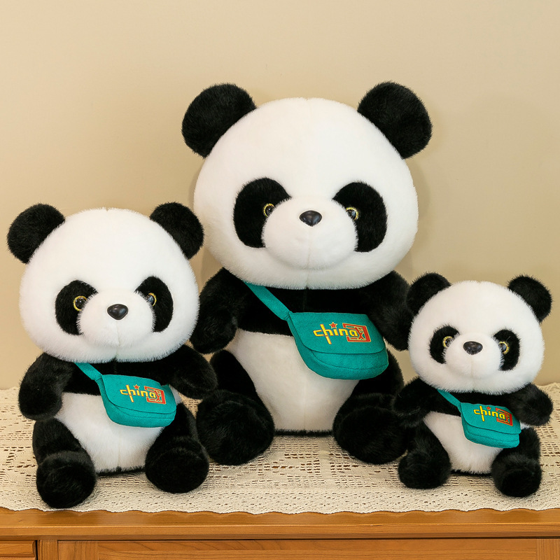 Wholesale New design Chinese Panda Plush Toys Stuffed Animal Dolls Black and White Kawaii Panda Soft Toys for Kids