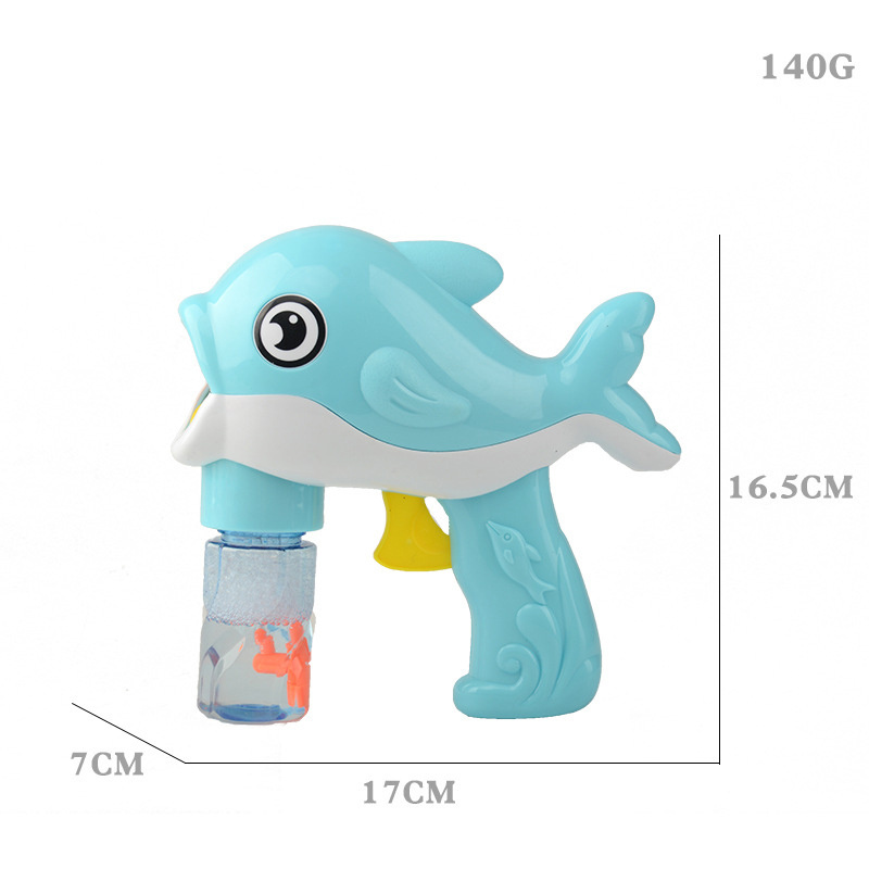 Wholesale Water Soap Bubble Gun Animal Shape Dolphin Bubble Gun Kids Play Bubble Gun