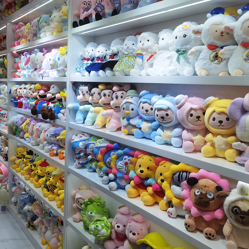 Wholesale Colorful Stuffed Plush Toy Cartoon Claw Machine Doll Pacha Claw Crane Machine Peluche Toy