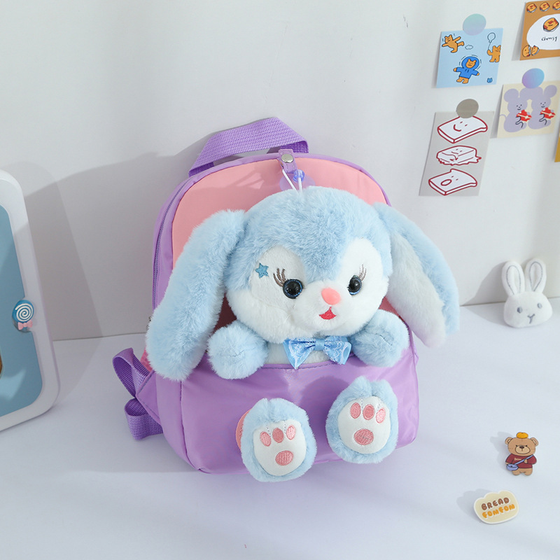 Kawaii Stuffed Animal Rabbits Backpack High Quality Plush Doll Children Backpack for Kids Rabbit Backpack